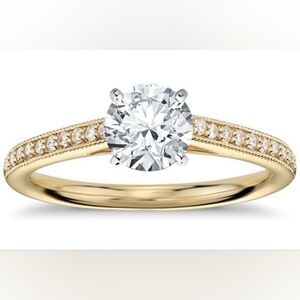 .24 Carat Diamond 18K Yellow Gold Engagement Ring Blue Nile Size 6